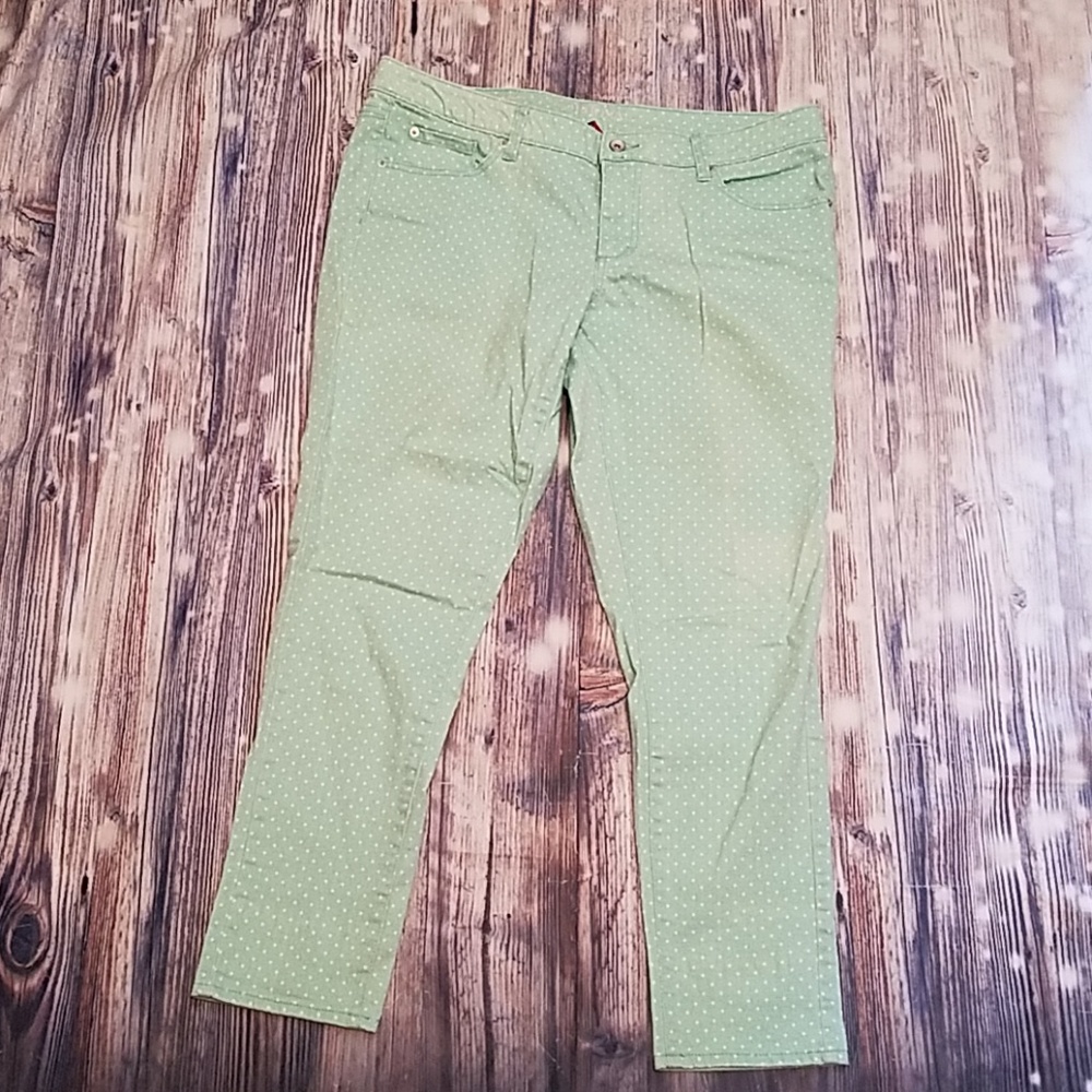 Merona mint polka dotted jeans